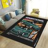 Tappeto Stampato Auto da Corsa Vintage Tappeto Multifunzione Antiscivolo per Soggiorno Ingresso & Corridoio Decorazione Pavimento Decorazione Camera da Letto