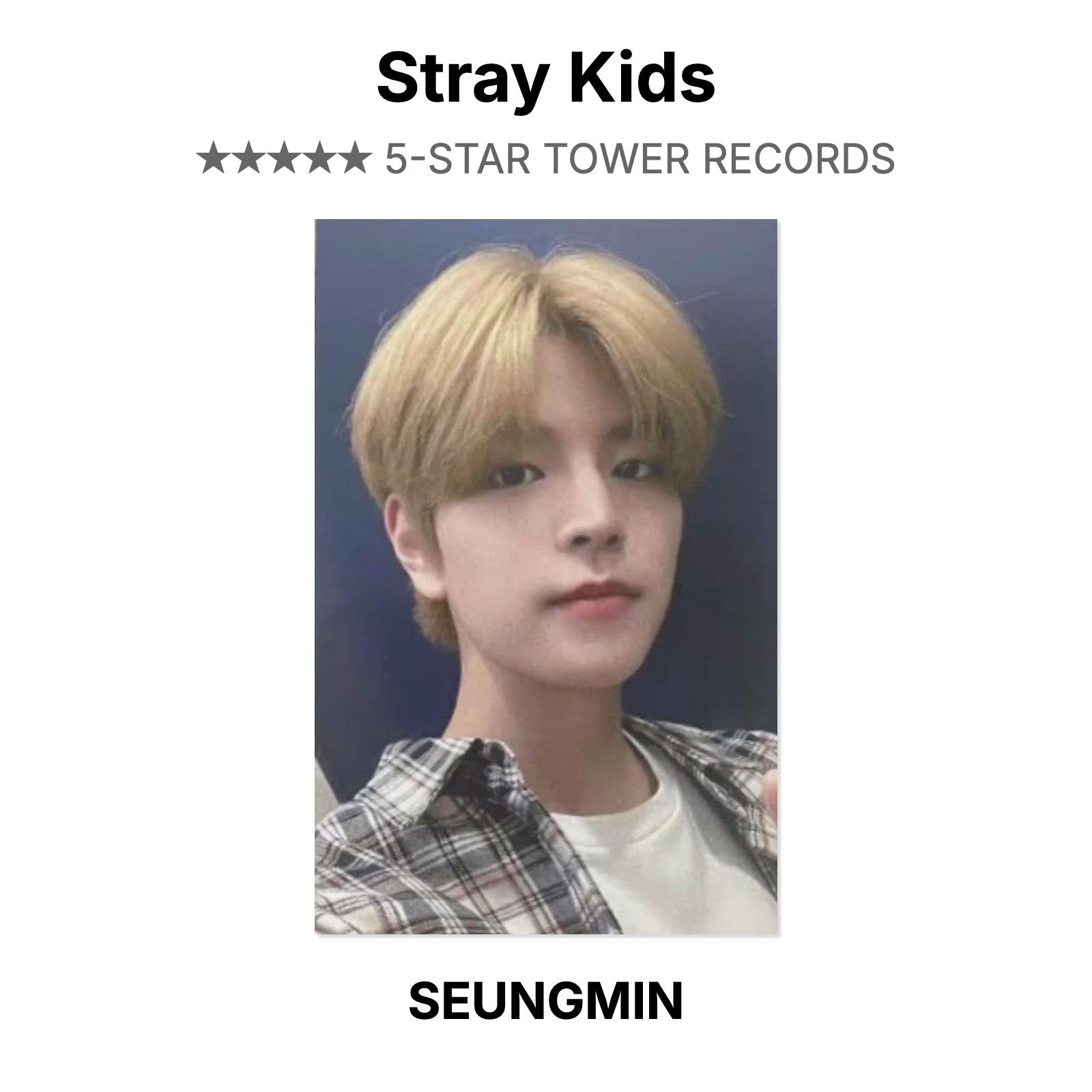 Stray Kids 5-STAR TOWER RECORDS Официальная фотокарточка SEUNGMIN