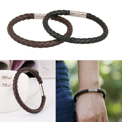 Fashion Simple 6mm Leather Rope Bracelet DIY Accessories Bracelet Women Jewery Gift
