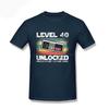 Unisexs Born In 1980 40 Years Old 40th Birthday Gift Level 40 Unlocked T Shirts Harajuku Unisex 3xl Male Camiseta Masculina Tshirt