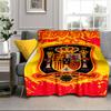 Spain Football Crest Blanket Flannel Blanket for Bed, Sofa, Camping, Hiking, Picnic Essentials, Gift for Family Fan Gifts