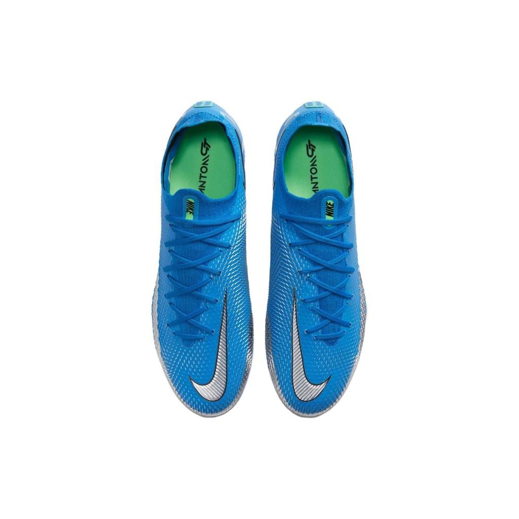 Nike Phantom GT Elite FG Φωτογραφικό Μπλε Ανδρικά Αθλητικά Παπούτσια Rage-Green Μεταλλικό-Ασημί CK8439-400