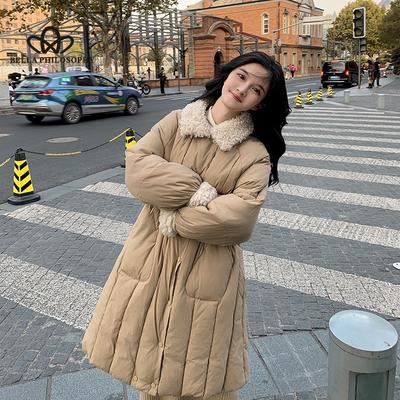 Winter New Loose Cotton-padded Coat Korean Style Mid-length Casual Solid Color Thickened Warm Cotton-padded Coat