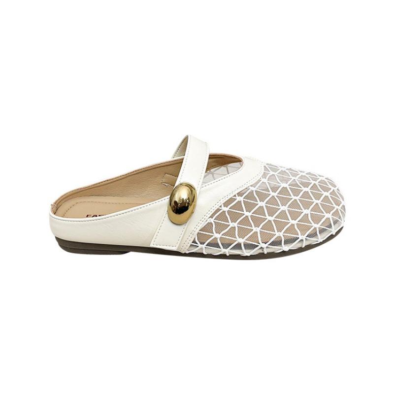 Flat-bottomed Toe Shoes Half-slippers Female Summer One-foot Shoes Single-shoes Fisherman's Flip-flops