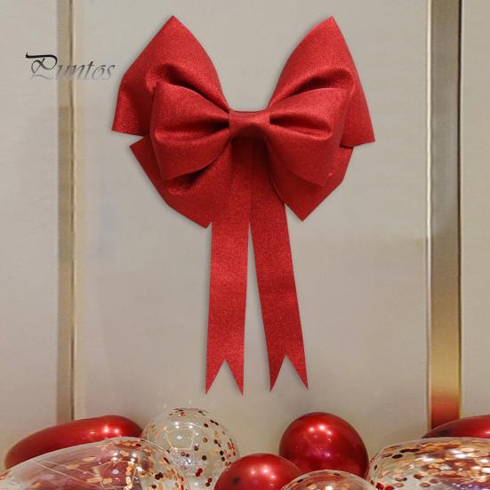 Weihnachtsdekoration mit großer Schleife, Hochzeit, großes Bogen-Ornament für Weihnachtsbaum, Kranz, Veranda, Fenster, Tür-Dekor