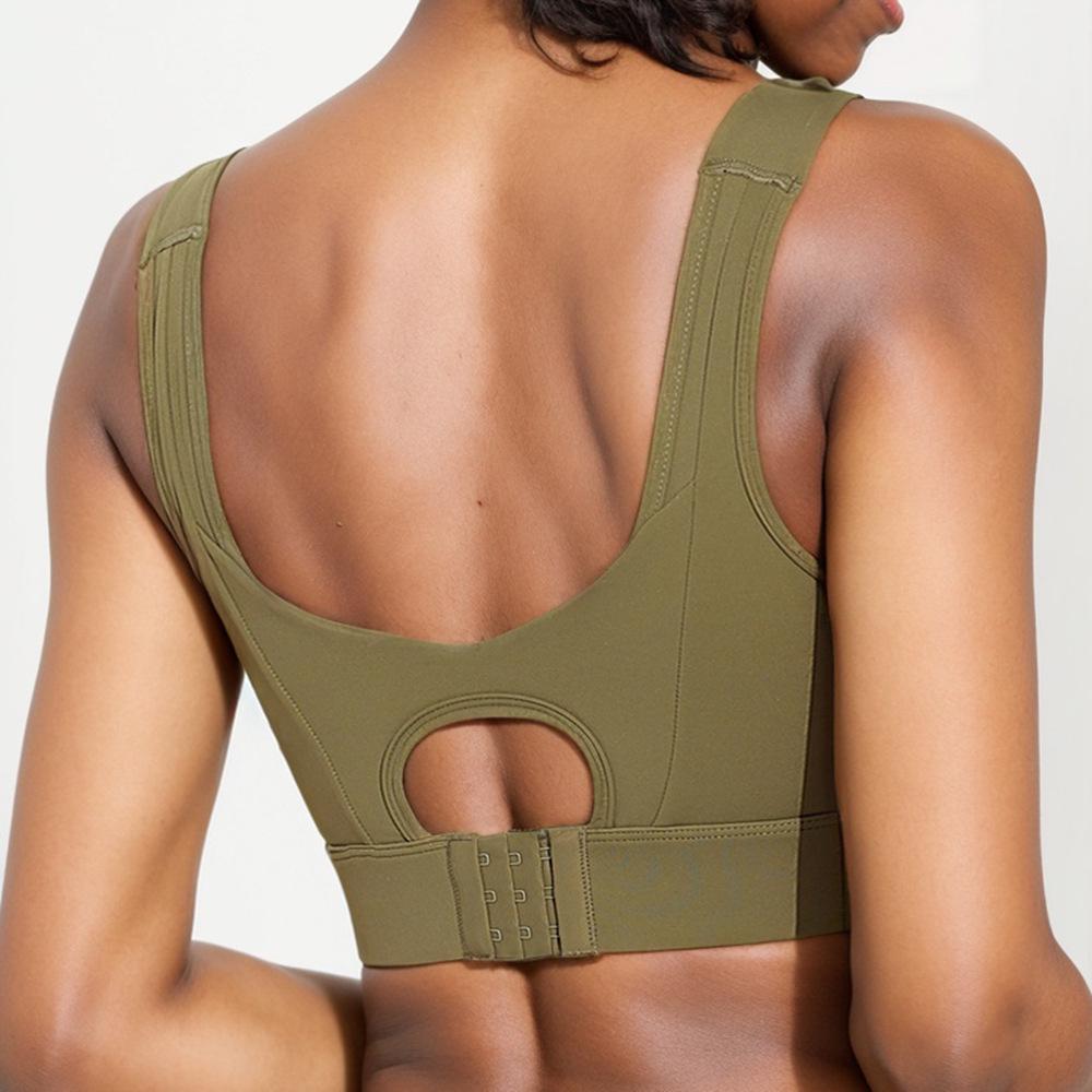 High-Impact Anti-Sag Sports Bra for Women – Shockproof, Plus Size, Beautiful Back, One-Piece Cup Design.