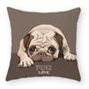 European and American Cartoon Dog Pillow Cover Peach Leather Velvet Print Pillow Cover Cushion Pillow Cover Car Sofa Waist