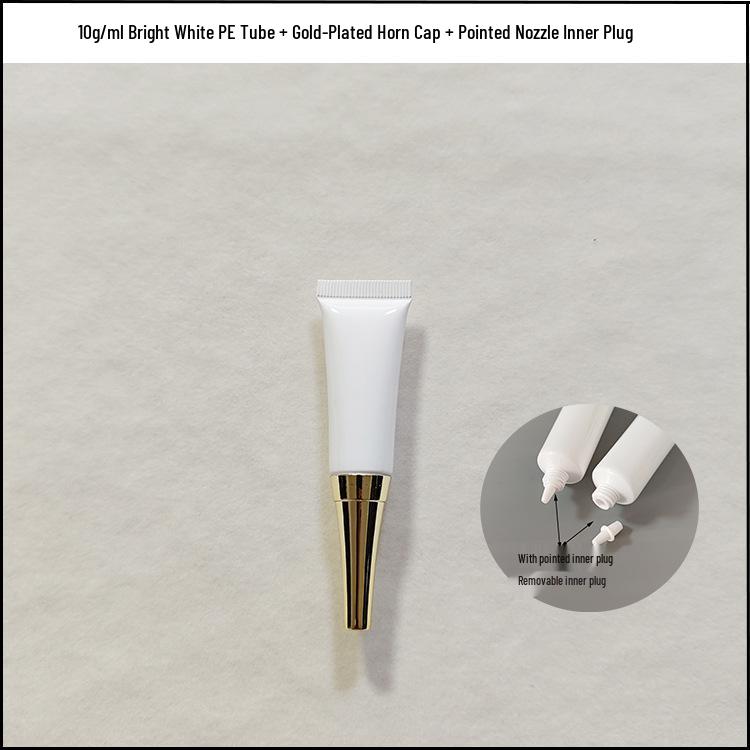 In Stock 10g Eye Cream Empty Tube - Milky White Refillable Skincare Cosmetics Packaging 