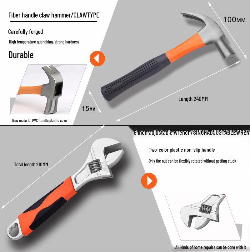 Set Multifuncțional de Uz Casnic: Cheie fixă, Șurubelniță și Kit de întreținere zilnică
