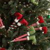 38cm Christmas Elf Legs Pendants Funny Xmas Tree Ornaments  New Year Decoration