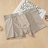 Men's Underwear Boxer Ice Silk Seamless Boxers Solid Color Breathable Shorts Underpants 2XL-4XL