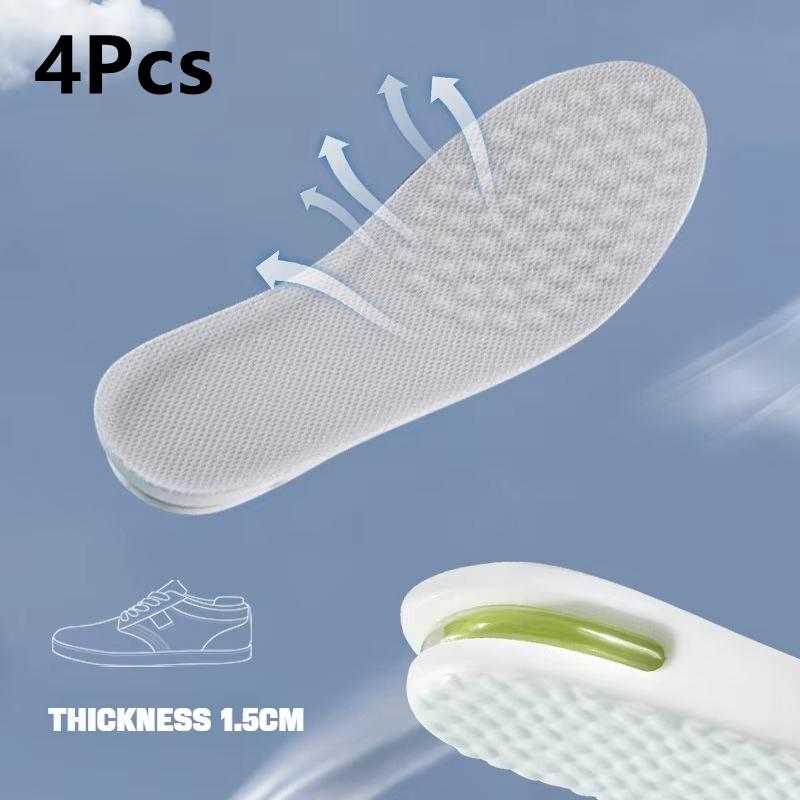 Height Increase Insole for Feet Comfort Plantar Fasciitis Shoes Insoles Men Women Sports Air Shock Absorbing Shoe Pads 1/2Pair