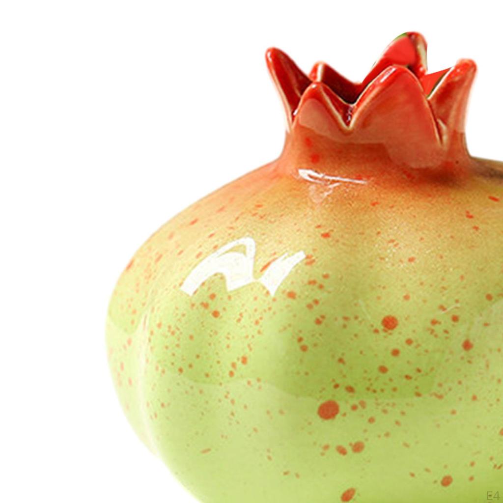 Ceramic Flower Vase Pomegranate Shaped Plants Holder Modern Floral Arrangements Hydroponic