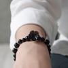 0Sb0116 Flower Onyx Gemstone Bracelet