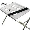 Pet Wash Station for Dogs Dog Grooming Hammock Stand, with Mesh Platform, Stainless Steel Table Foldable 8-Hole Cats Care Restraint System