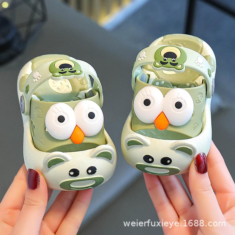 

New Summer Children s Clogs Cartoon Cute Boys and Girls Indoor and Outdoor Wear Toddler Baby Sandals 18-19Code【Inner Length1