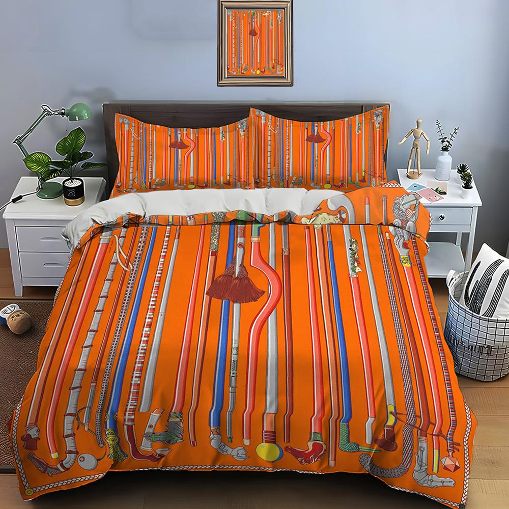 Retro Horse Harnes Art Print Beding Set Soft Duvet Cover 1 Soft Duvet Cover 2 Pilowcases Adult People plus Children Beding Set High-End Premium Gifts