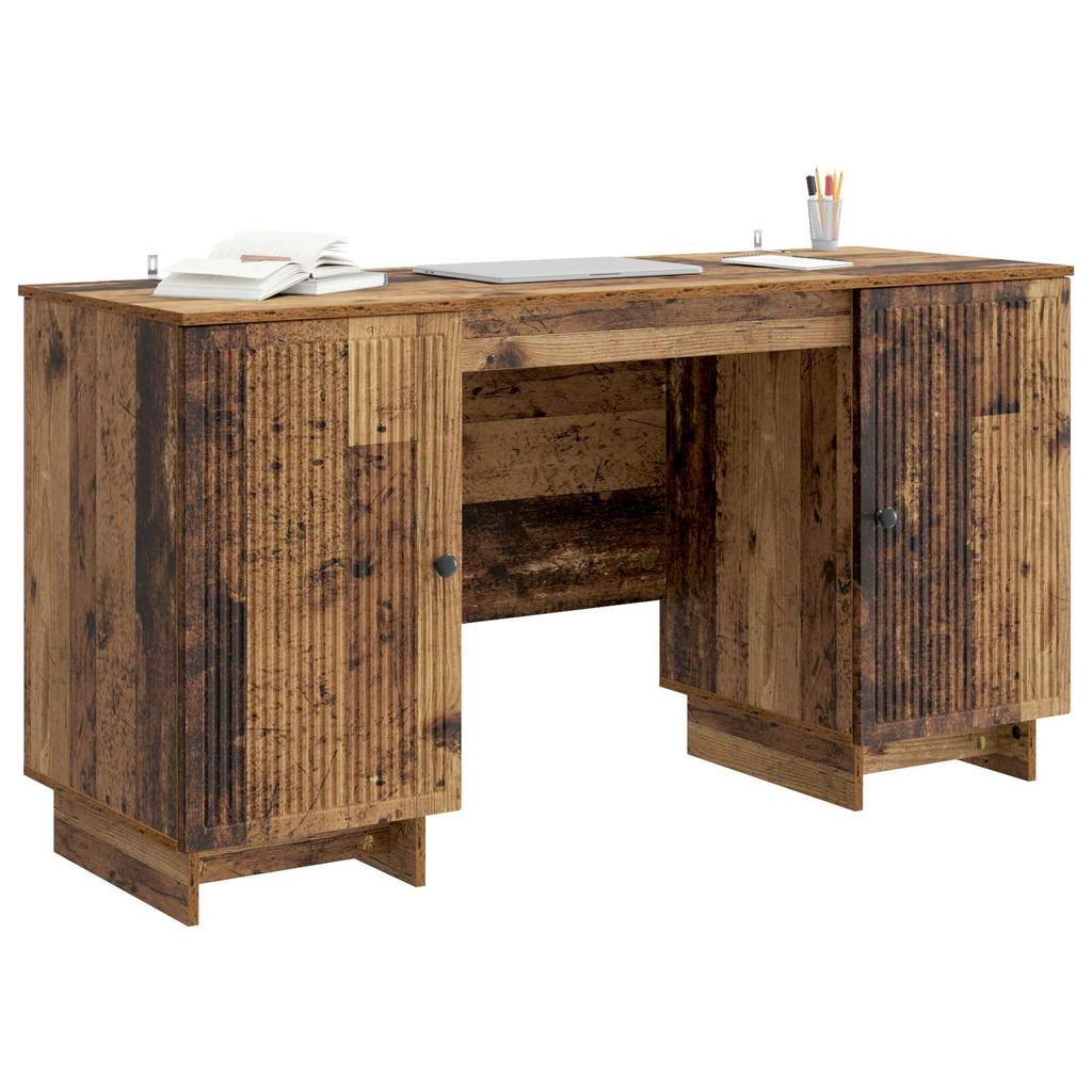 Vintage Wood Desk Engineered Wood 142.5 x 50 x 75 cm