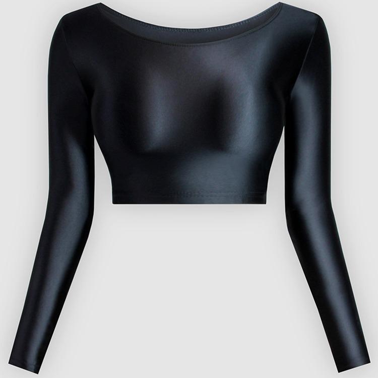 

Shiny Silky Long Sleeve Rhythmic Gymnastics & Yoga Leotard S
