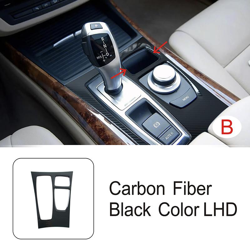 Stainless Steel Center Console Gear Shift Frame Decoration Cover Trim For BMW X5 E70 X6 E71 2008-2014 LHD Car Styling Interior