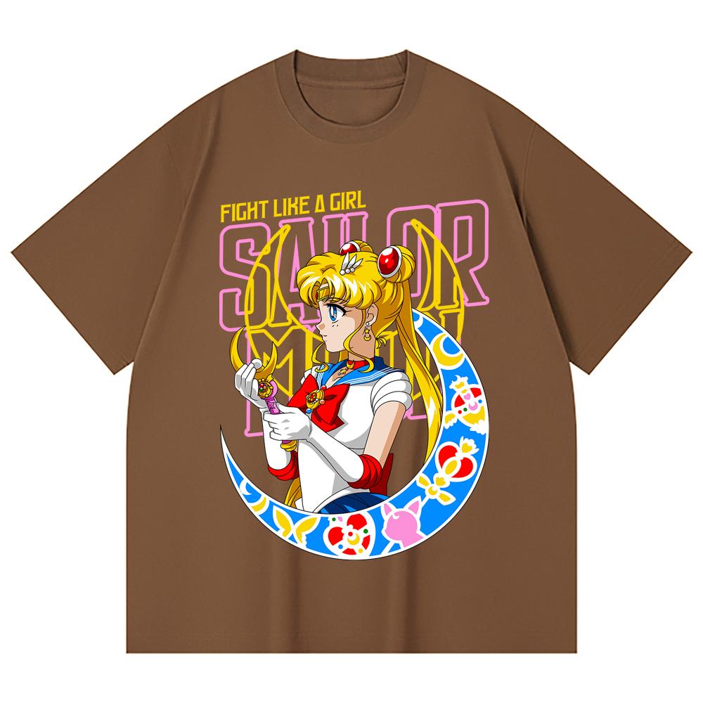 230 Gsm 100% Cotton Sailor Moon V8 Minako Print Unisex Heavy Cotton T Shirt