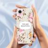 For iPhone 16e Case Beauitful Flowers Pattern Printing Straight Edge TPU Phone Back Cover