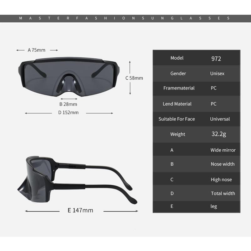 Outdoor Sports Sunglasses Men And Women Hiking Goggles Cycling Glasses Personalized Frameless Sunglasses 972