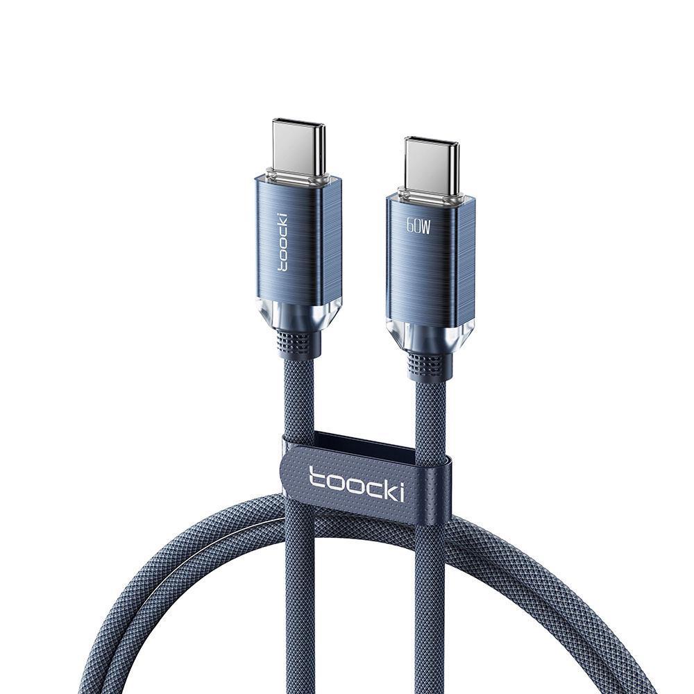 Tuqi PD100W Fast Charging Aluminum Alloy Dual Type-C Braided Data Cable for Huawei, Apple, and other 15 Mobile Phones.