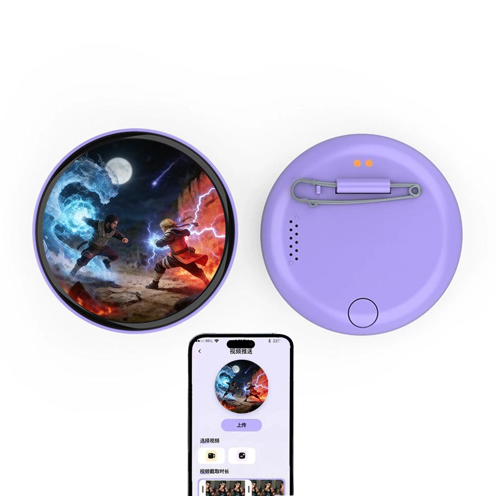 Bluetooth Pixel Led Badge Smart Digital Badge Pin With App Control Custom Gif Display Moving Text Name Tag For Anime Backpacks
