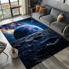 Universe Space Stars Black Hole Galaxy Earth Milky Way Carpet Rug for Living Room Bedroom Sofa Decoration,Non-slip Floor Mat