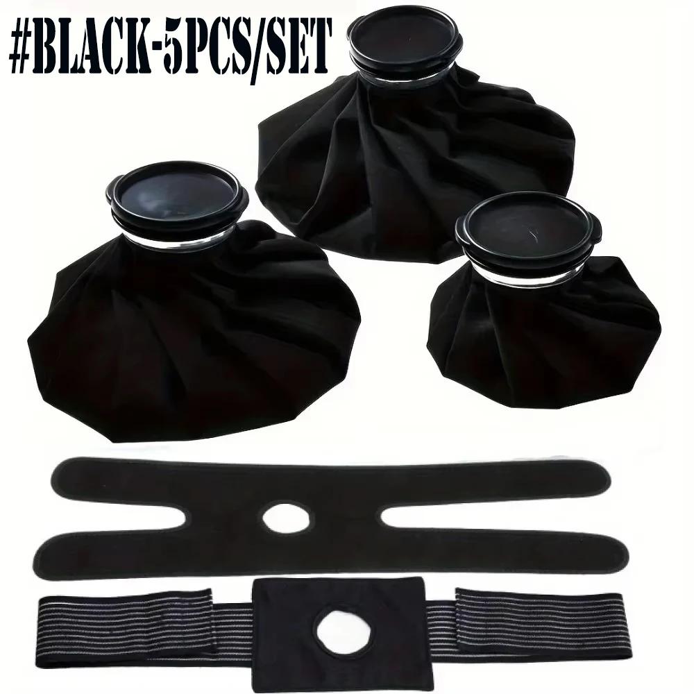 Reusable Ice Bag Set for Pain Relief - 3 Sizes (6", 9", 11") - Cotton Material Heat Pack for Knee, Head, Leg - Versatile Cold