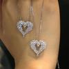 Queen Heart Lab Moissanite Diamond Pendant  Real Sterling Silver Wedding Chocker Necklace for Women Engagement Jewelry