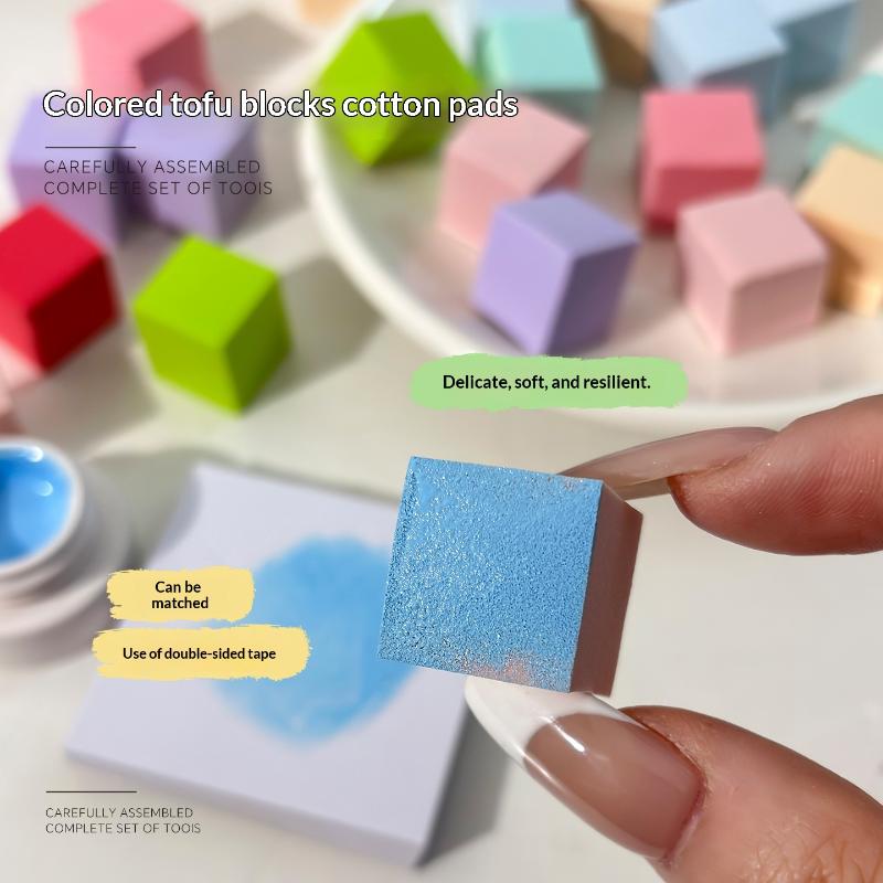 50Pcs Colorful Nail Art Sponge Square Triangle Sponges Gradient Diy Nail Sponge Gel Polish Design Manicure Paintings Supplies