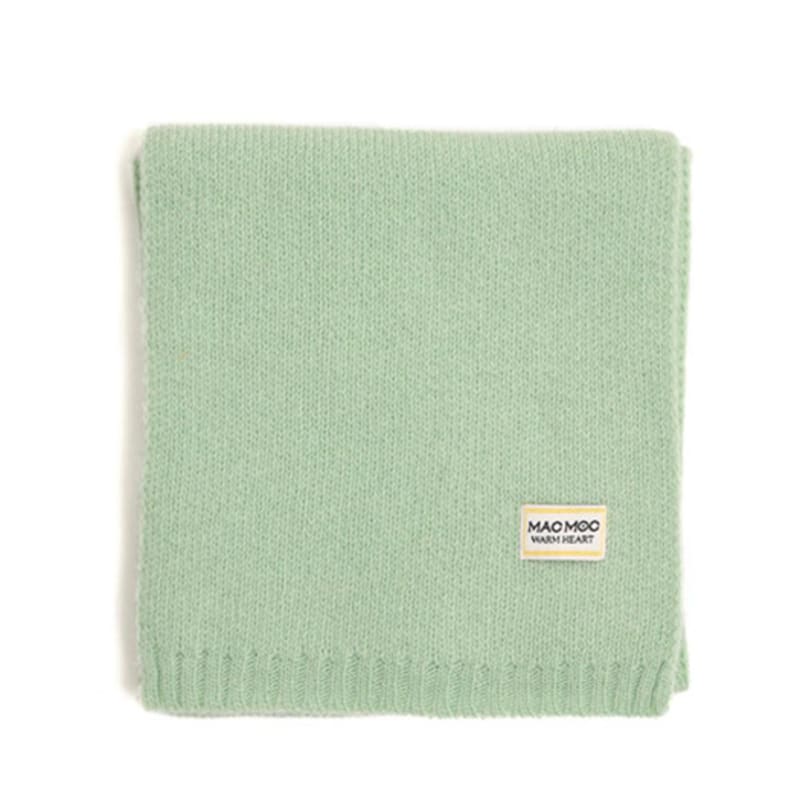 MAC MOC Dull Dull Soft Wool Knit Logo Muffler_6 colors