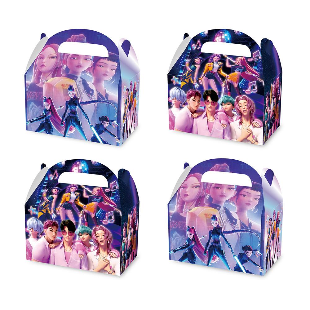 Musik Mädchen Geburtstagsparty Dekoration Geschenkbox Süßigkeitenbox Pappkarton Hörner