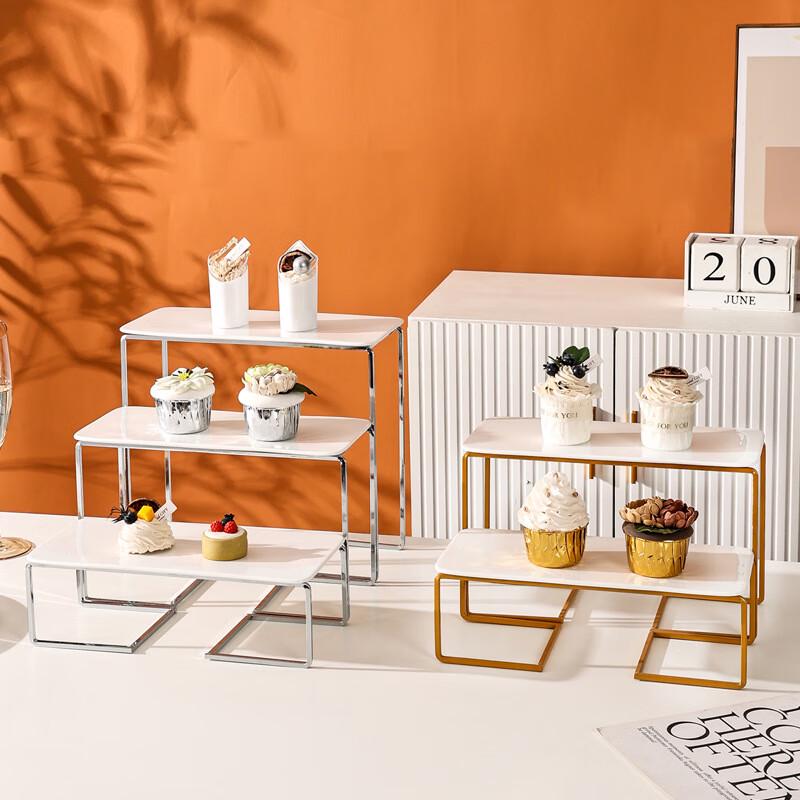 Jingxun Two-tier Ceramic Dessert Stand Set