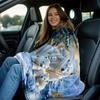 Snowy Forest Polar Bear Print Flannel Blanket Soft Lightweight for Sofa Camping Travel Office Use