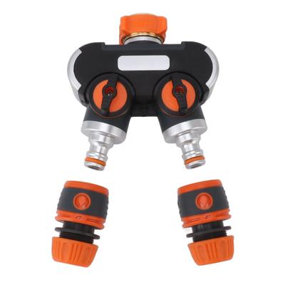 Faucet Splitter Adapter 1 In 2 Out 2 Way High Pressure Hose Splitter for Vehicle Cleaning Outdoor Gardening