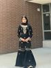 Black Salwar Kameez Sharara Set Indian Women Party Wear Pakistani Salwar Suit Dress