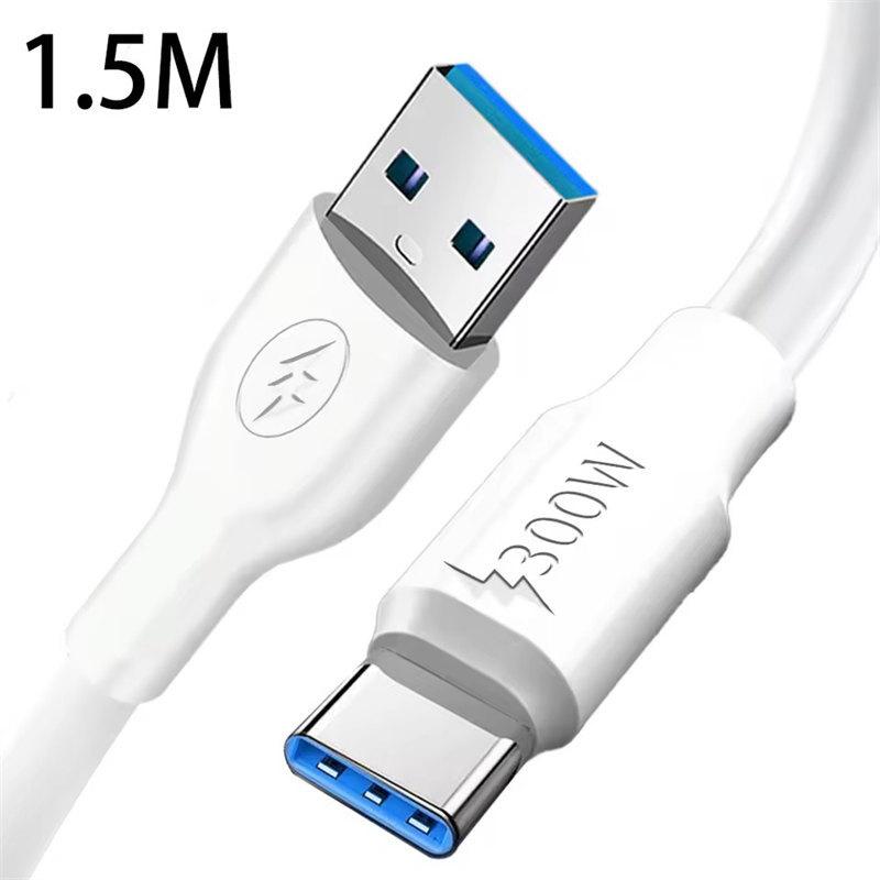 

Прочный толстый кабель Type C 300 Вт, сверхбыстрая зарядка, зарядное устройство USB C для телефона, кабель передачи данных для Android, Samsung, Xiaomi, Huawei, провод Type-C 1.5M