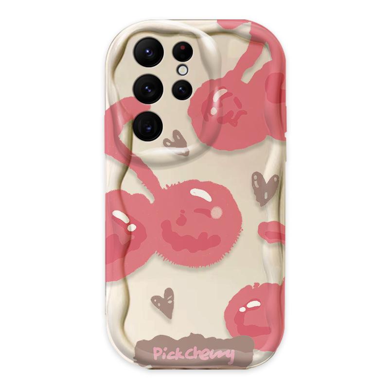 Kirsch Erdbeer Handyhülle Für Samsung Galaxy S25 S24 Ultra S23 S22 S21 S20 Plus FE A56 A36 A26 Stoßfest Weiche Silikonhülle