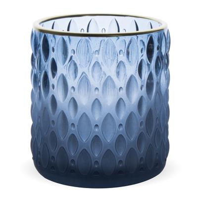 Elegant Blue Glass Candlestick