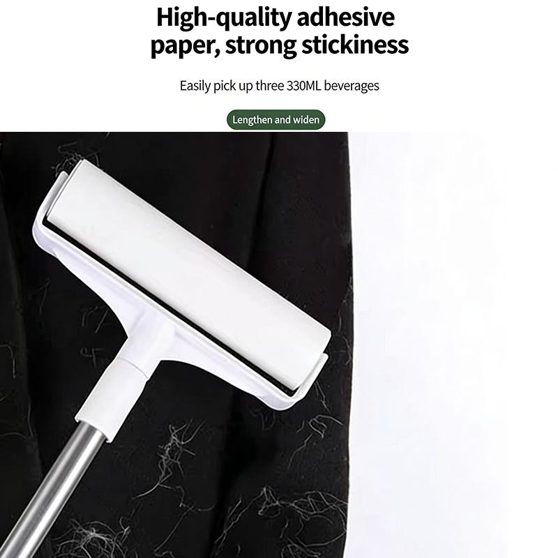 Adjustable Handle 93cm Lint Roller With Adhesive Sheet Powerful Cleaning Aid For Pet Hair