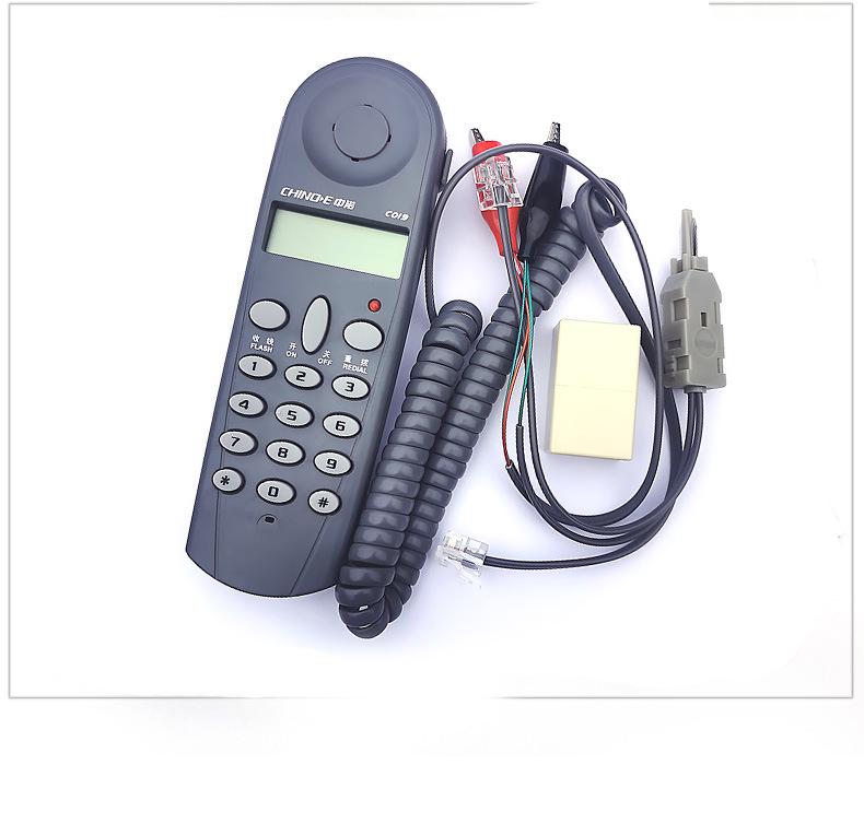Portable Chino C019 Cable Tester with Three External Line Plugs: Telecom, Netcom, Tietong.