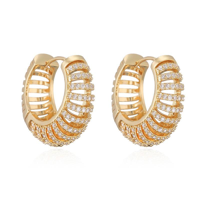 ED6420 European and American Style Elegant Retro Hoop Earrings золотой
