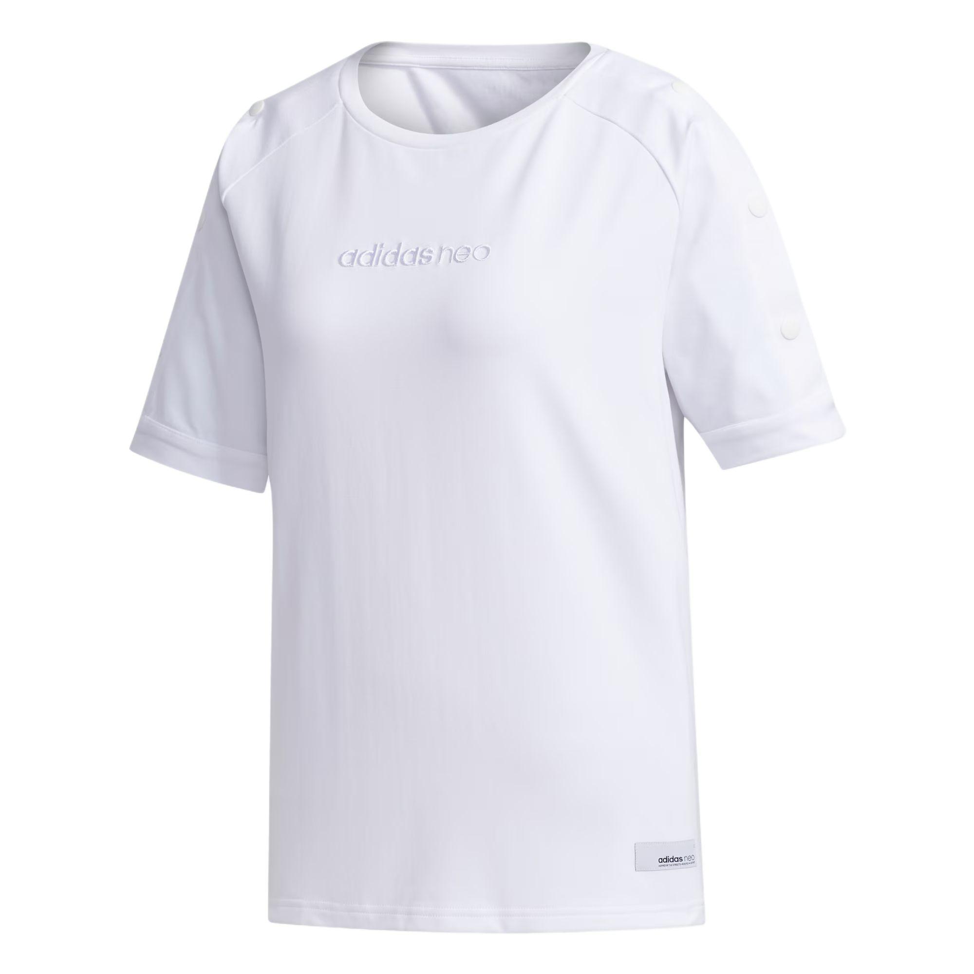 

Женская спортивная футболка Adidas Neo с коротким рукавом и круглым вырезом Женские топы Белый FN6555 S