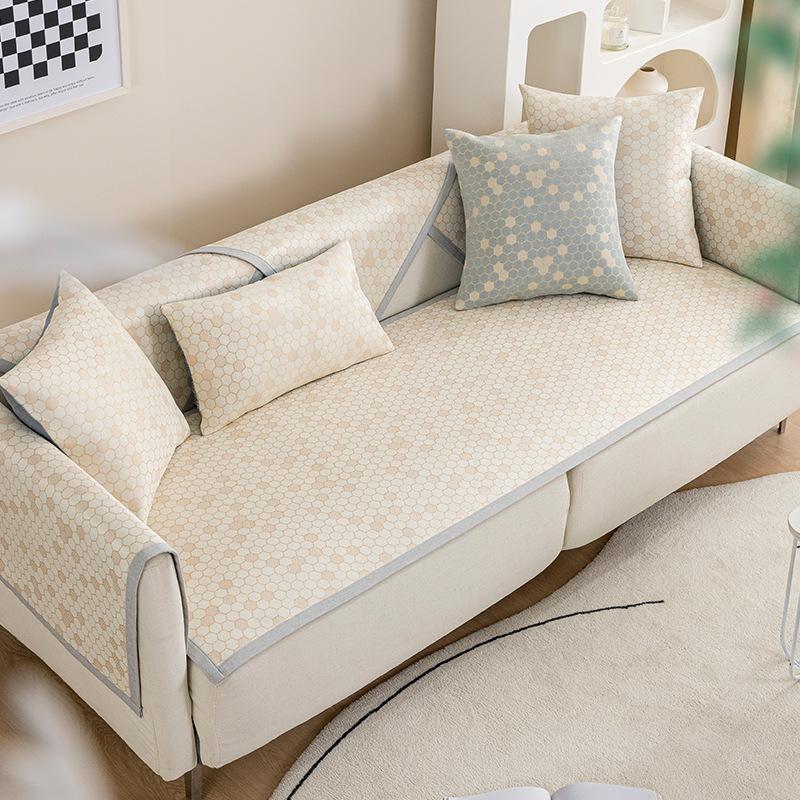 Ice Silk Sofa Cushion Summer Summer Mat Cushion Universal Summer Cushion Sofa Cover Cover Cloth Non-Slip Cool Pad