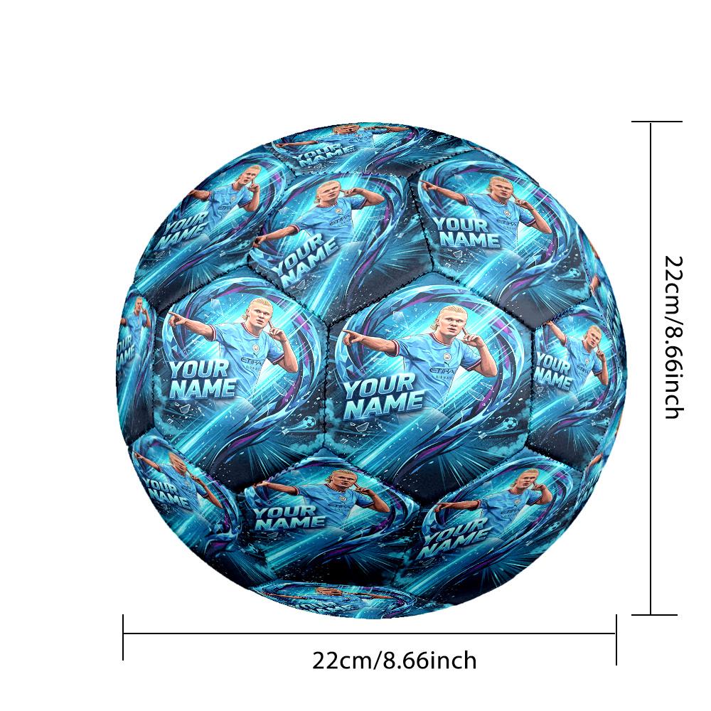 Erling Haaland Fashion Size 5 Football Wearproof Non‑Slip Soccer Ball For Sports Training Entertainment Use