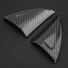 2pcs set Car Door Window Triangle Cover Trim Decorative Sticker for MG ZS 17 18 Carbon Fiber