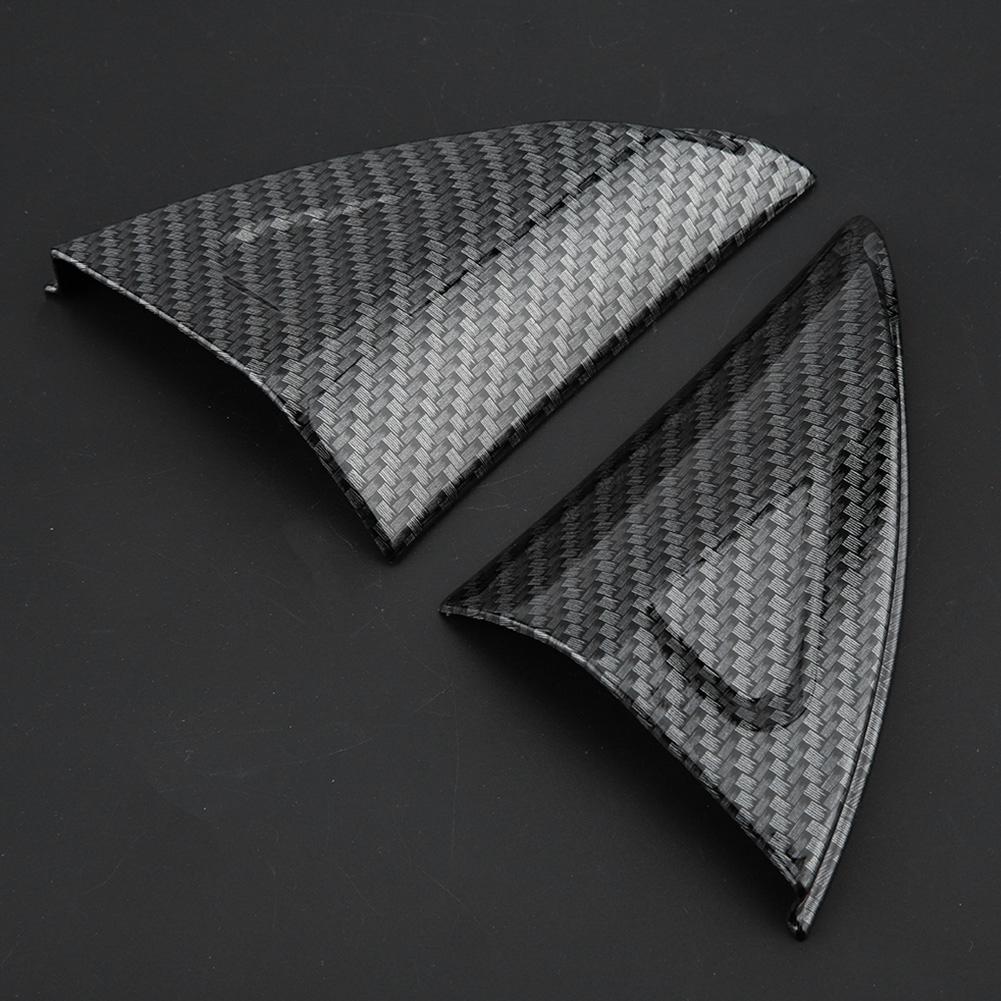 2pcs set Car Door Window Triangle Cover Trim Decorative Sticker for MG ZS 17 18 Carbon Fiber